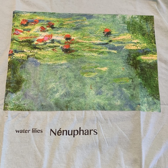 Urban Outfitters Knitswell Mens Nenuphars Monet Water Lilies Tee Shirt Large NWT - Picture 2 of 7